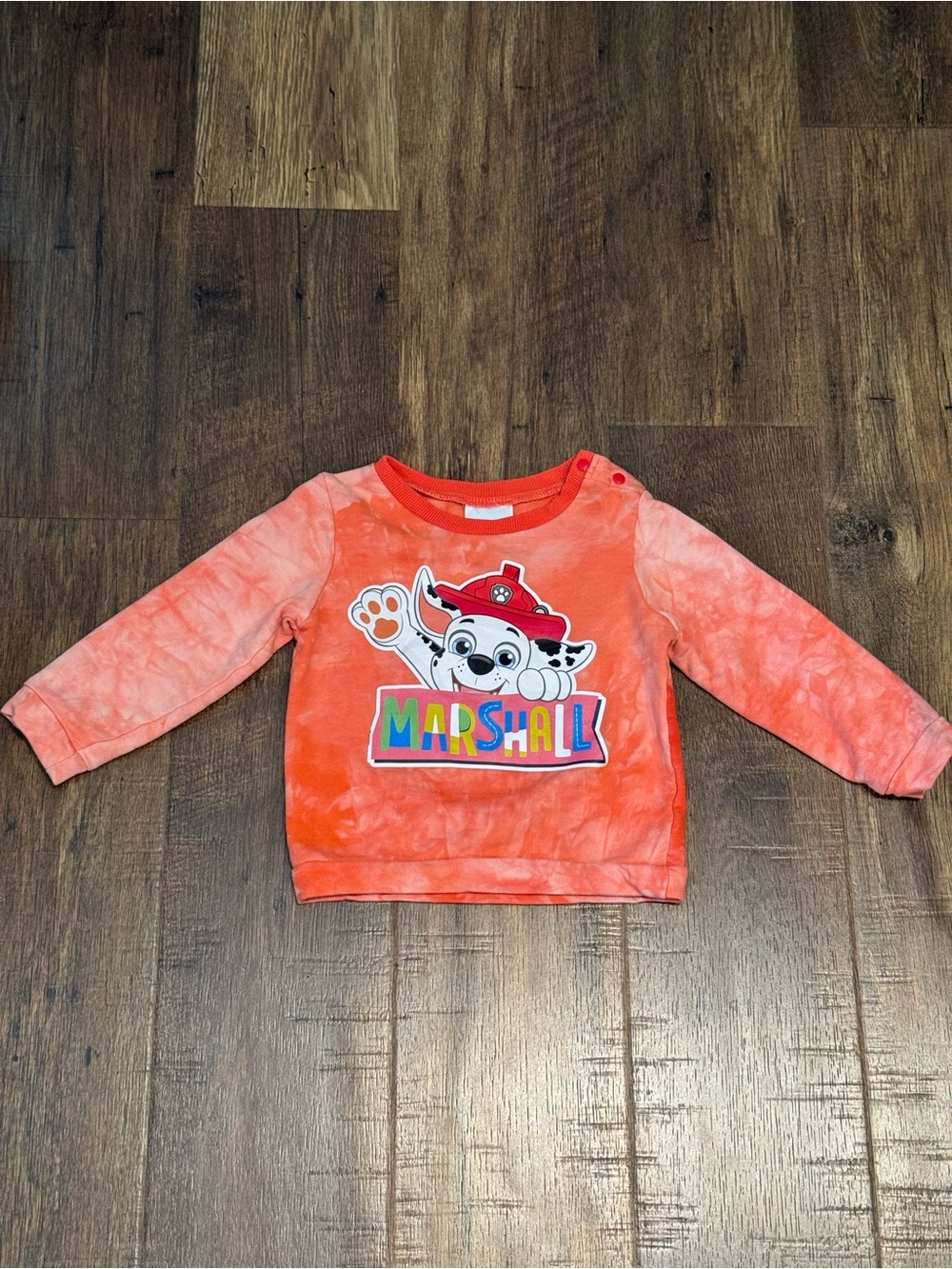 “Marshall” Paw Patrol Long-Sleeve Kids Tie-Dye Light Sweatshirt.